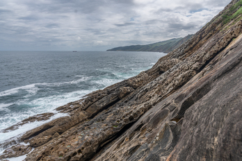 Zona de acantilado entre Pasaia y Hondarribia, en la ladera de Jaizkibel.