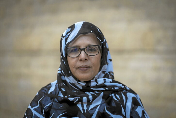 Fatma Mehdi durante una charla en Donostia el pasado 21 de octubre.
