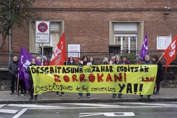 LAB sindikatuak egindako elkarretaratzea.