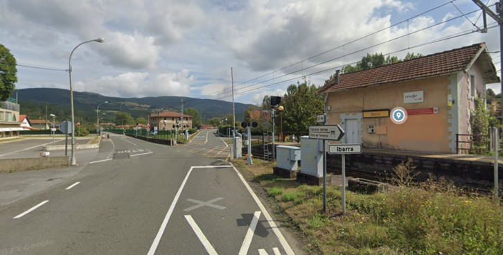 Zona del apeadero de Ibarra, en Zalla, donde ha ocurrido el accidente.
