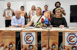 Mutuen aurka abiatutako kanpainaren aurkezpena, Bilbon.