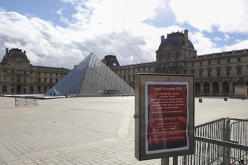 El Louvre cerró sus puertas tras el robo del 19 de octubre.