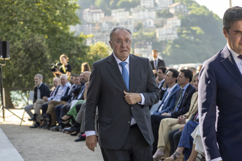 El presidente de Sidenor, José Antonio Jainaga, durante el acto de entrega del premio Joxe Mari Korta 2025.