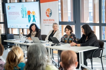 ‘Buruko osasun arazoak dituzten pertsonen zahartzea EAEn’ azterlanaren aurkezpena Gasteizko Europa Jauregian.