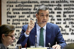 Pedro Sánchez, en la comisión de investigación del Senado.