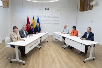 Gobierno y EH Bildu han escenificado el acuerdo presupuestario.