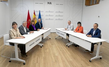 Gobierno navarro y EH Bildu escenificaron el séptimo acuerdo presupuestario.