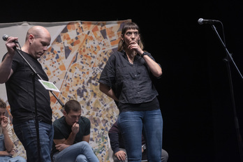 Eneko Lazkoz eta Saioa Alkaiza, Agoitzen gaur arratsaldean.