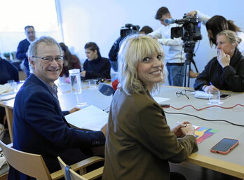 Estitxu Garai, Joxerra Bengoetxearekin, maiatzean egin zuten agerraldian,