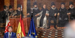 Carlos Mazón, en el acto institucional de la semana pasada con motivo del aniversario de la Dana.