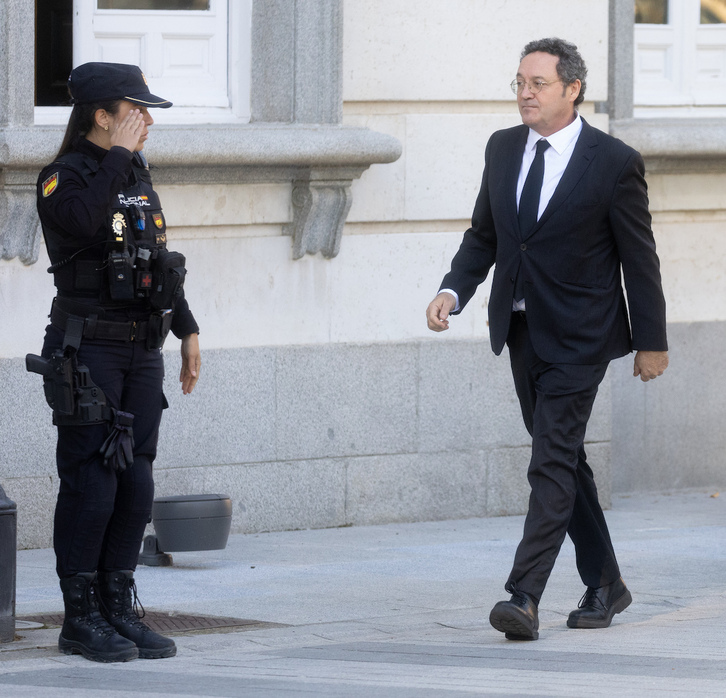 Álvaro García Ortiz, a su llegada al tribunal.