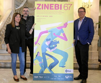 Presentación de Zinebi, ayer en Bilbo.