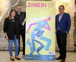 Presentación de Zinebi, ayer en Bilbo.