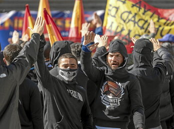 Fascistas el pasado 12 de octubre en Gasteiz.