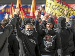 Fascistas el pasado 12 de octubre en Gasteiz.