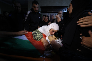 Funeral del Jaamel Hanai, de 17 años, al que el Ejército mató ayer cerca de Nablús.