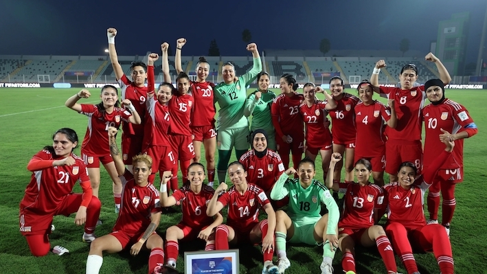 La felicidad de las futbolistas afganas tras volver a competir. (FIFA)