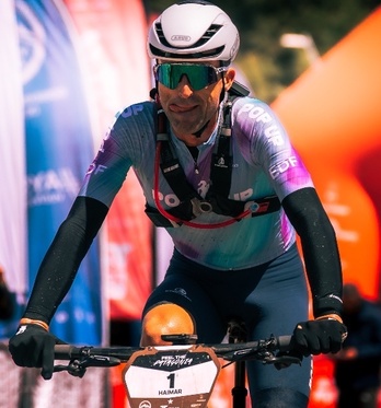 Haimar Zubeldia, ganador de la segunda etapa en la Patagonia.