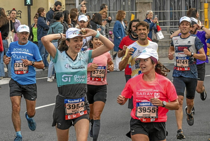 La participación de mujeres en la Behobia-Donostia sigue en aumento.