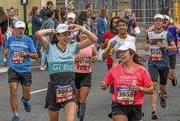 La participación de mujeres  en la Behobia-Donostia sigue en aumento.