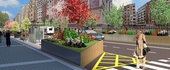 Infografía con el aspecto que el Ayuntamiento quiere dar al tramo de Autonomía más cercano a La Casilla.