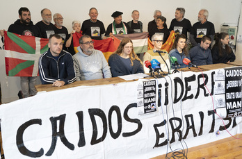 Un total de 15 sindicatos y colectivos han mostrado su respaldo a la manifestación de este sábado para pedir el derribo de Los Caídos de Iruñea.