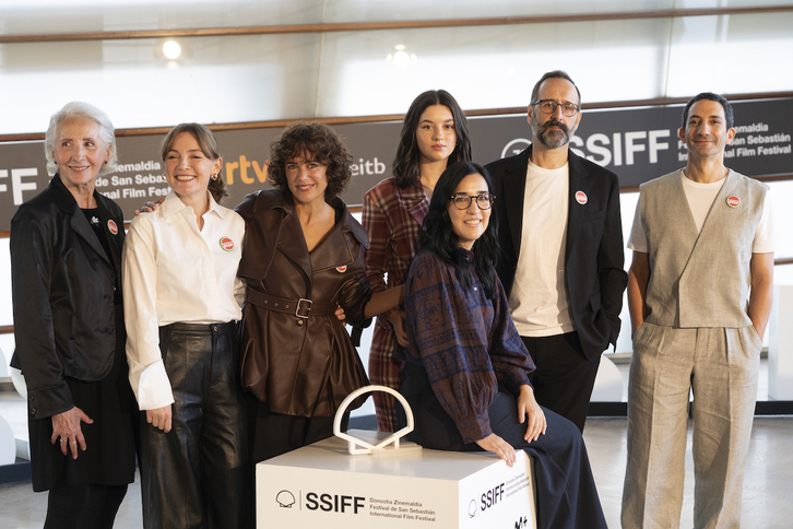 Parte del equipo de ‘Los Domingos’ en Zinemaldia.