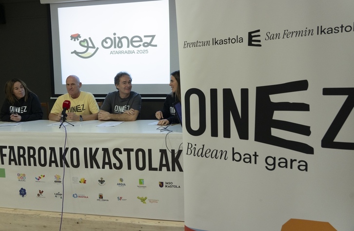 Nafarroako Ikastolen Elkarteak aurtengo Oinezaren emaitzak eta hurrengo urteko jaialdiaren xehetasunak aurkezten.