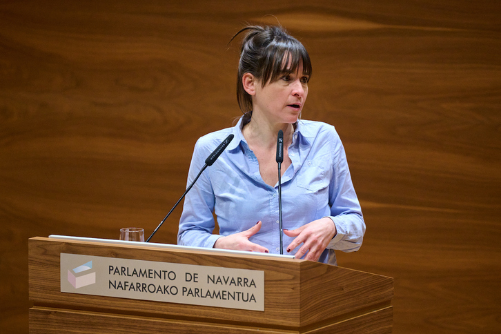 Begoña Alfaro, en el Parlamento navarro, en una imagen de archivo.