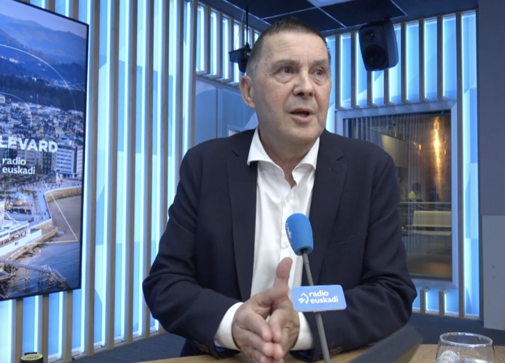 Arnaldo Otegi, secretario general de EH Bildu, en un momento de la entrevista.