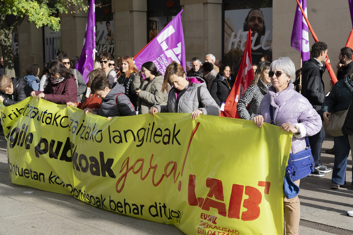 LABek ostegun honetan Iruñean egindako mobilizazioa.