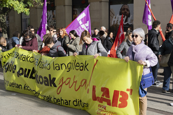 LABek ostegun honetan Iruñean egindako mobilizazioa.