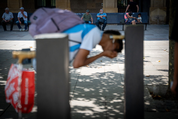 Iruñea, egun bero batean. 