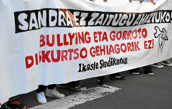 Eskola jazarpenaren kontrako mobilizazio bat.