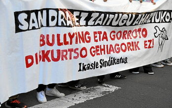 Eskola jazarpenaren kontrako mobilizazio bat.