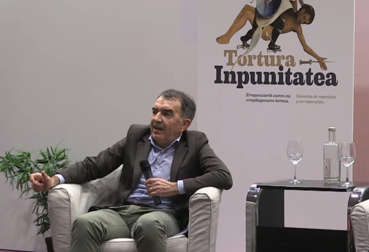 Iñigo Iruin, en la jornada de la Red de Personas Torturadas de Nafarroa.
