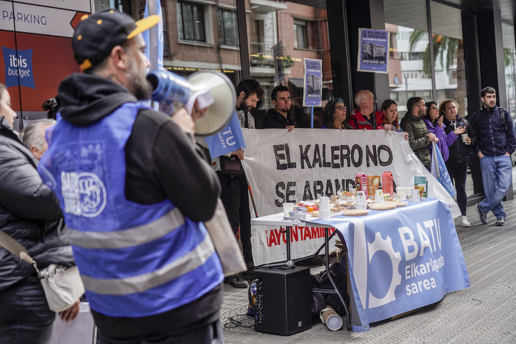 Imagen de archivo de una movilización de Batu en Basauri.