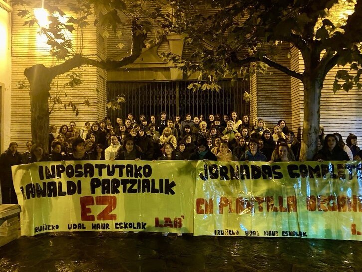 Iruñeko haur eskolen langileen kontzentrazioa.