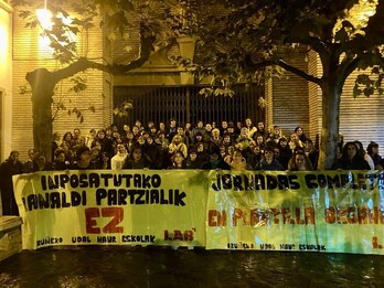 Iruñeko haur eskolen langileen kontzentrazioa.