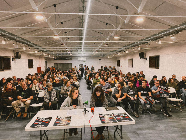 Comparecencia de Herri Antifaxistak el viernes en Arizala.