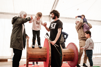 Pour cette dernière journée, un atelier cirque était proposé aux plus petits.