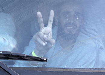 Imagen de uno de los presos palestinos liberados en un intecambio entre Hamas e Israel.