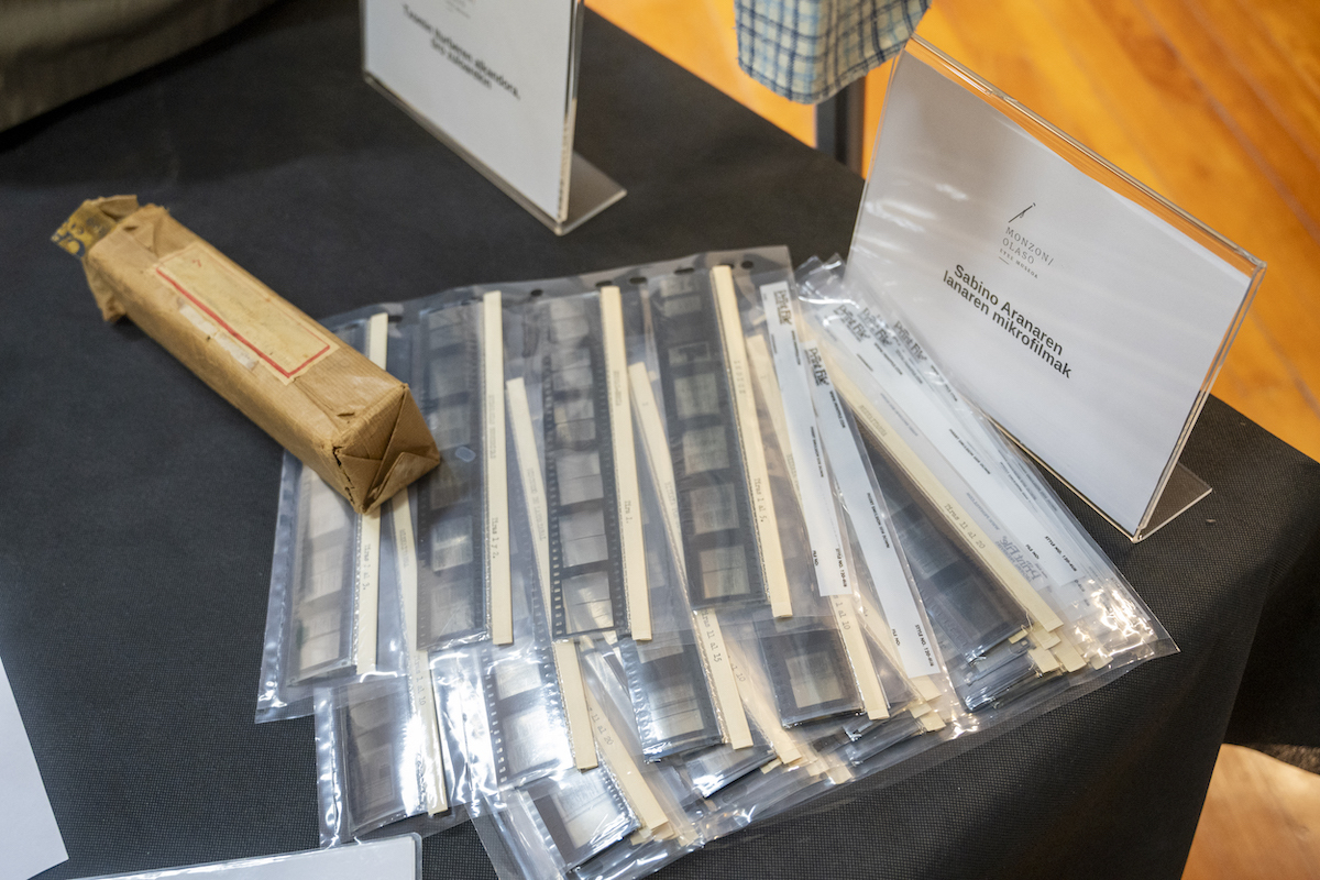 Sabino Aranaren obra jasotzen duten mikrofilmak. Sabino Aranaren obra jasotzen duten mikrofilmak.