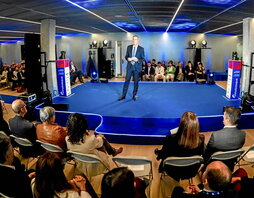 Imanol Rego, presidente de Innobasque, durante su intervención en el Global Innovation Day.