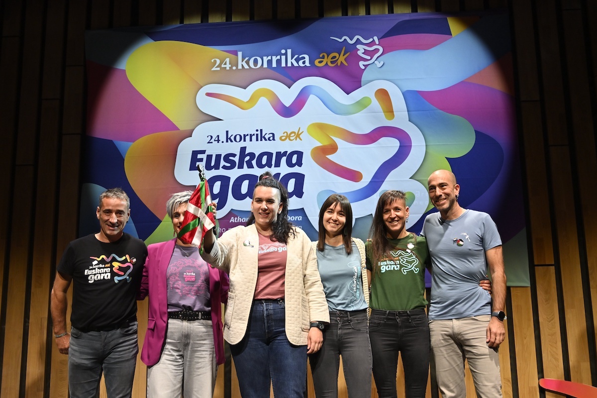 Gasteizko Izaskun Arrue Kulturgunean aurkeztu dute 24. Korrika. (Gorka RUBIO I FOKU)