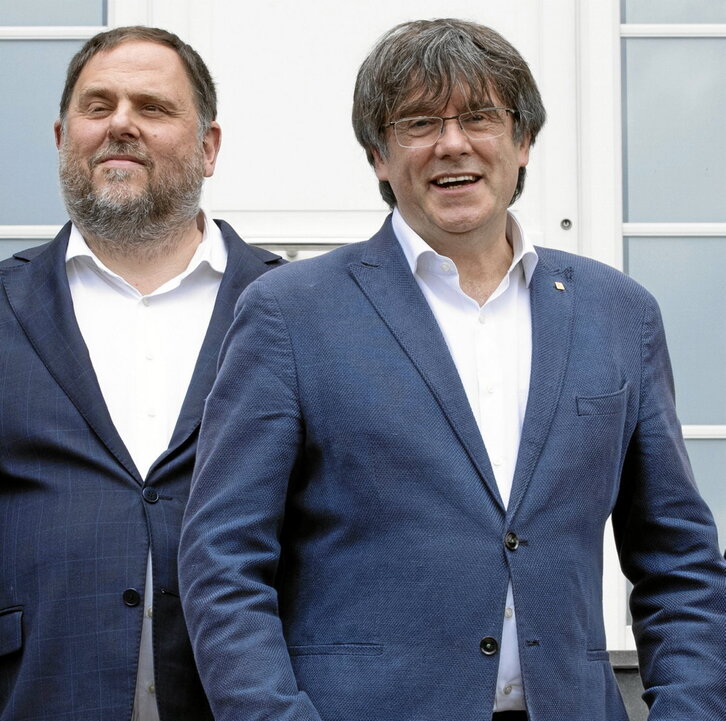 Junqueras y Puigdemont, en los tiempos del «procés».
