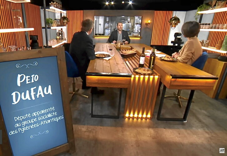 Peio Dufau, EH Baiko diputatua, LCP-ko emankizunean.