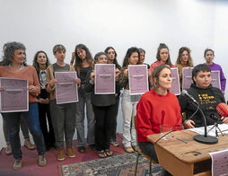 Comparecencia celebrada ayer en Katakrak.