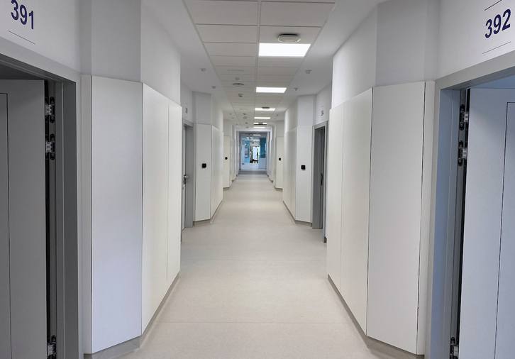 Planta de la Unidad de Psiquiatría del Hospital de Cruces.