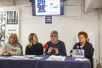 Amparo Lasheras, Amaiur Arbe, Juan Ibarrondo y Concha Murua en la presentación del concurso.